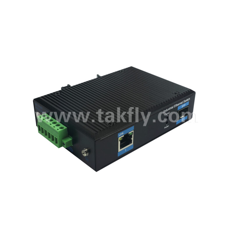 1 x 10-100-1000Mbps Industrial PoE Port +SFP Fiber Switch-1
